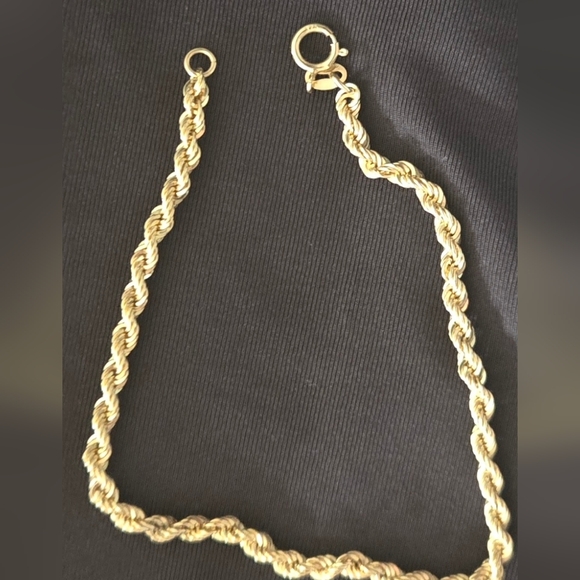Gold Rope Chain Necklace - Picture 2 of 5